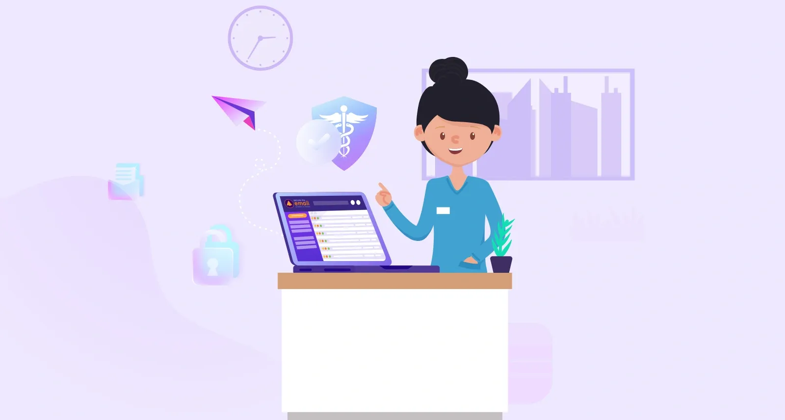 A therapist using SME on their laptop