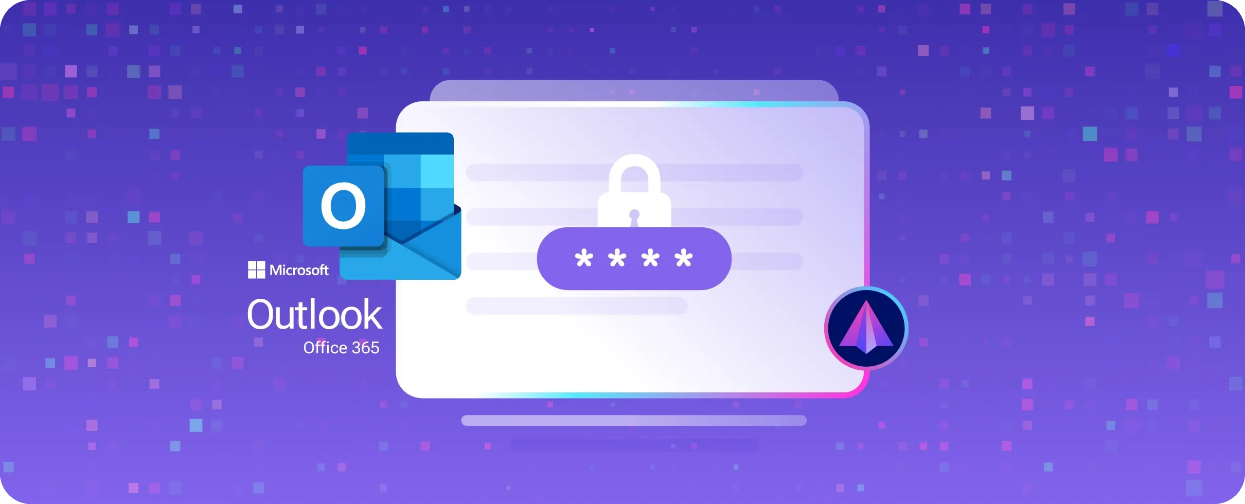 Hidden password fields on a file with Outlook and SecureMyEmail logo on it.