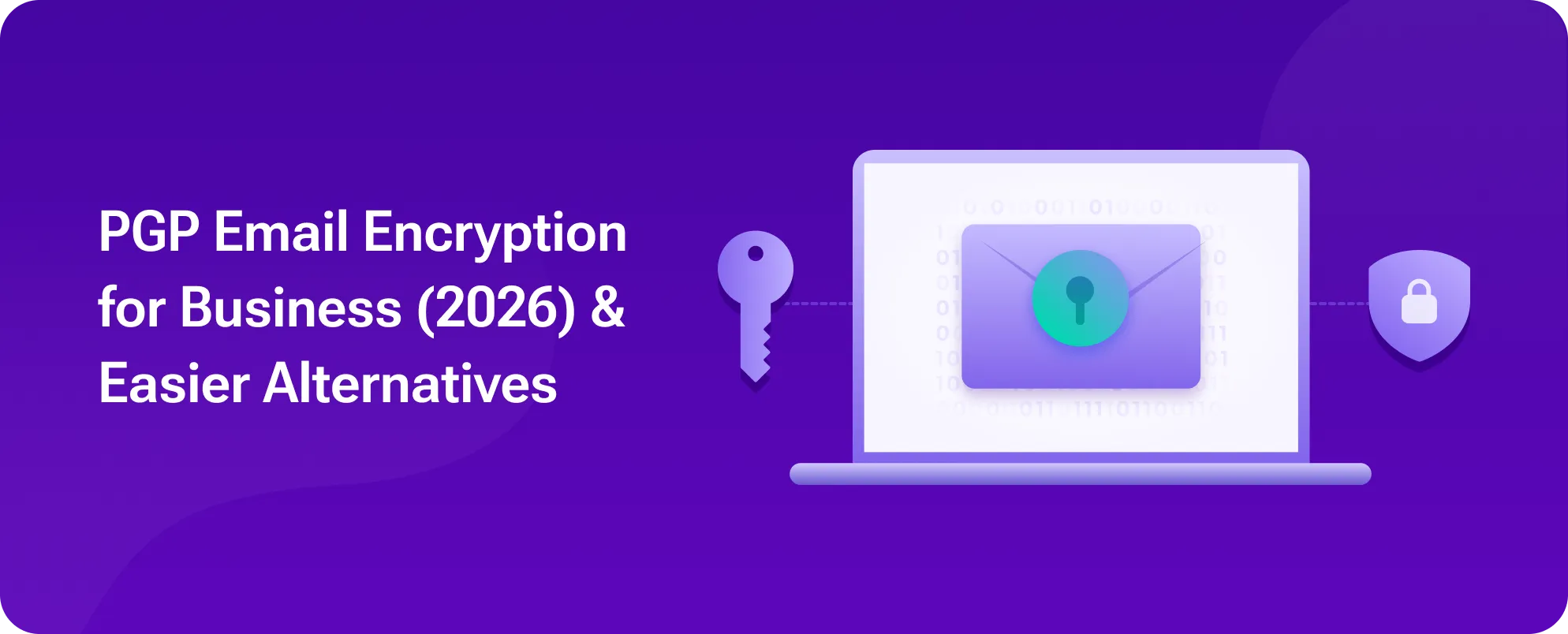 A laptop with email a secured email icon
