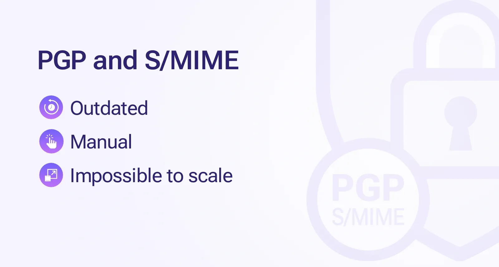 Similar characteristics of PGP and SMIME