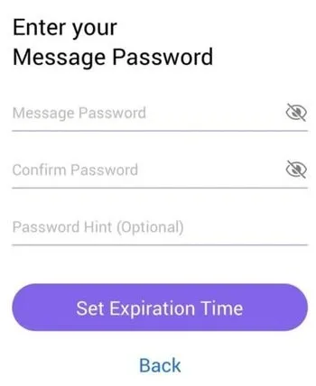 Setting password for secure message