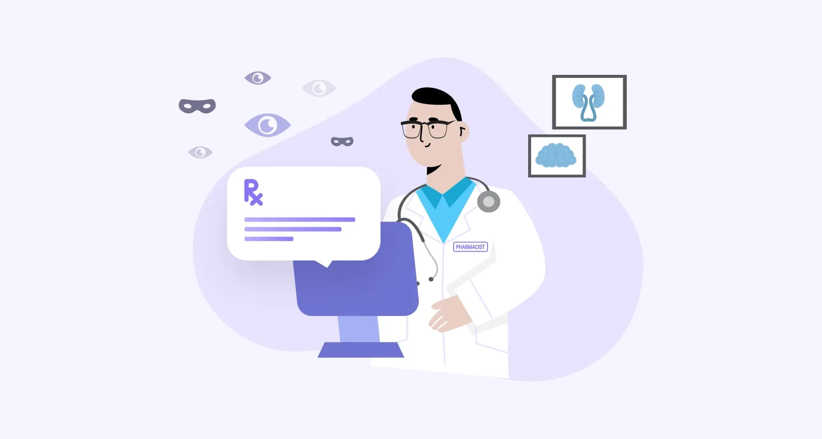 Pharmacist sending prescription without encryption