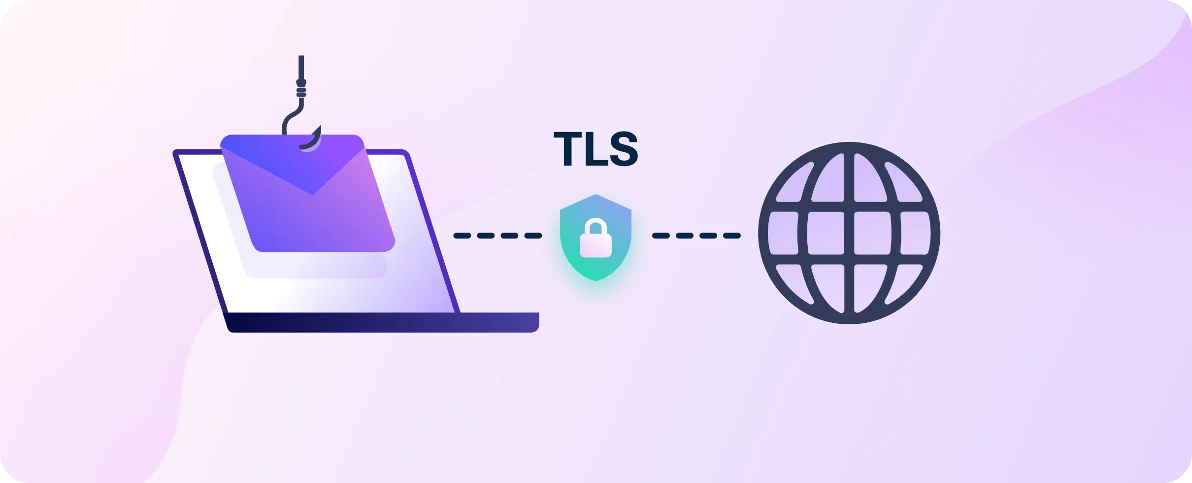Email is encrypted on its way to and from your laptop but not at rest.