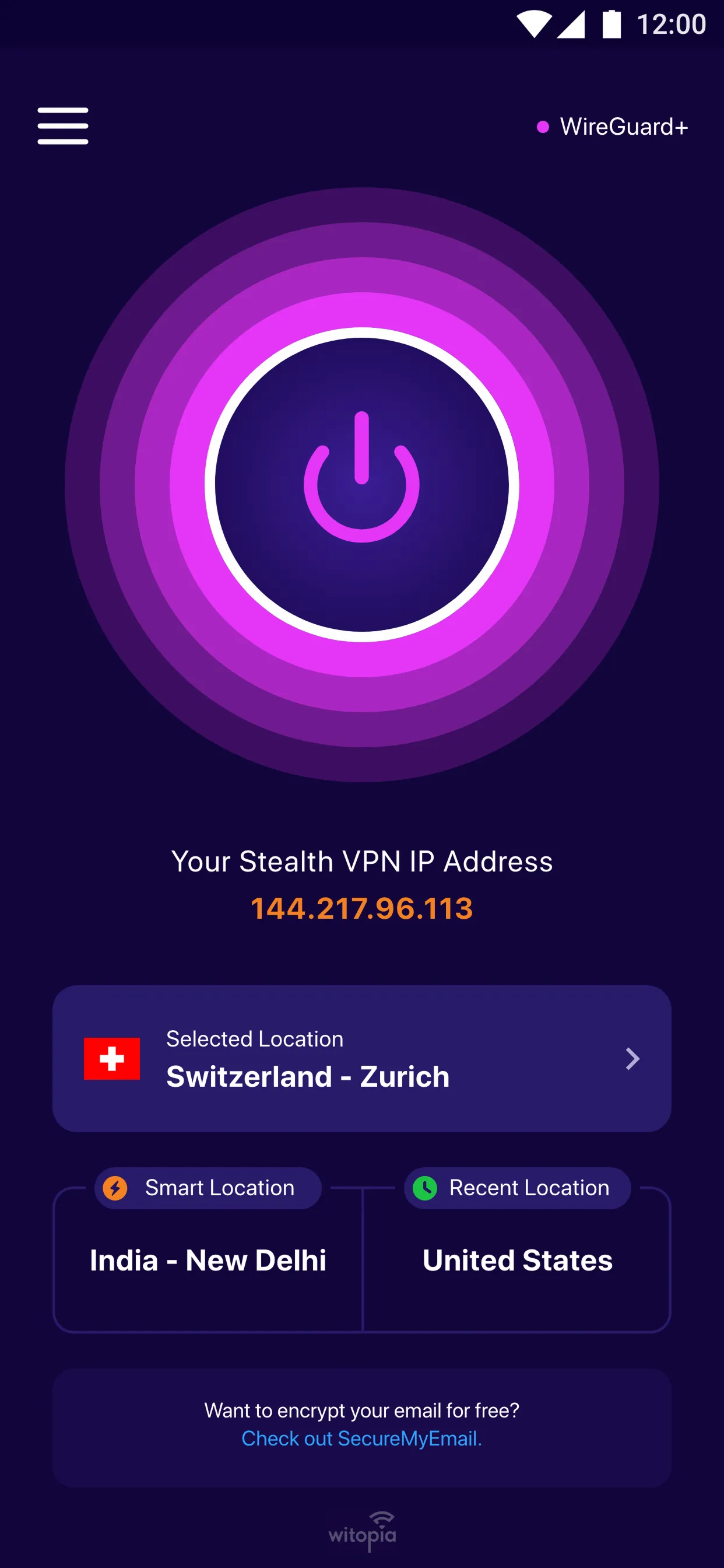 personalVPN android Screenshots