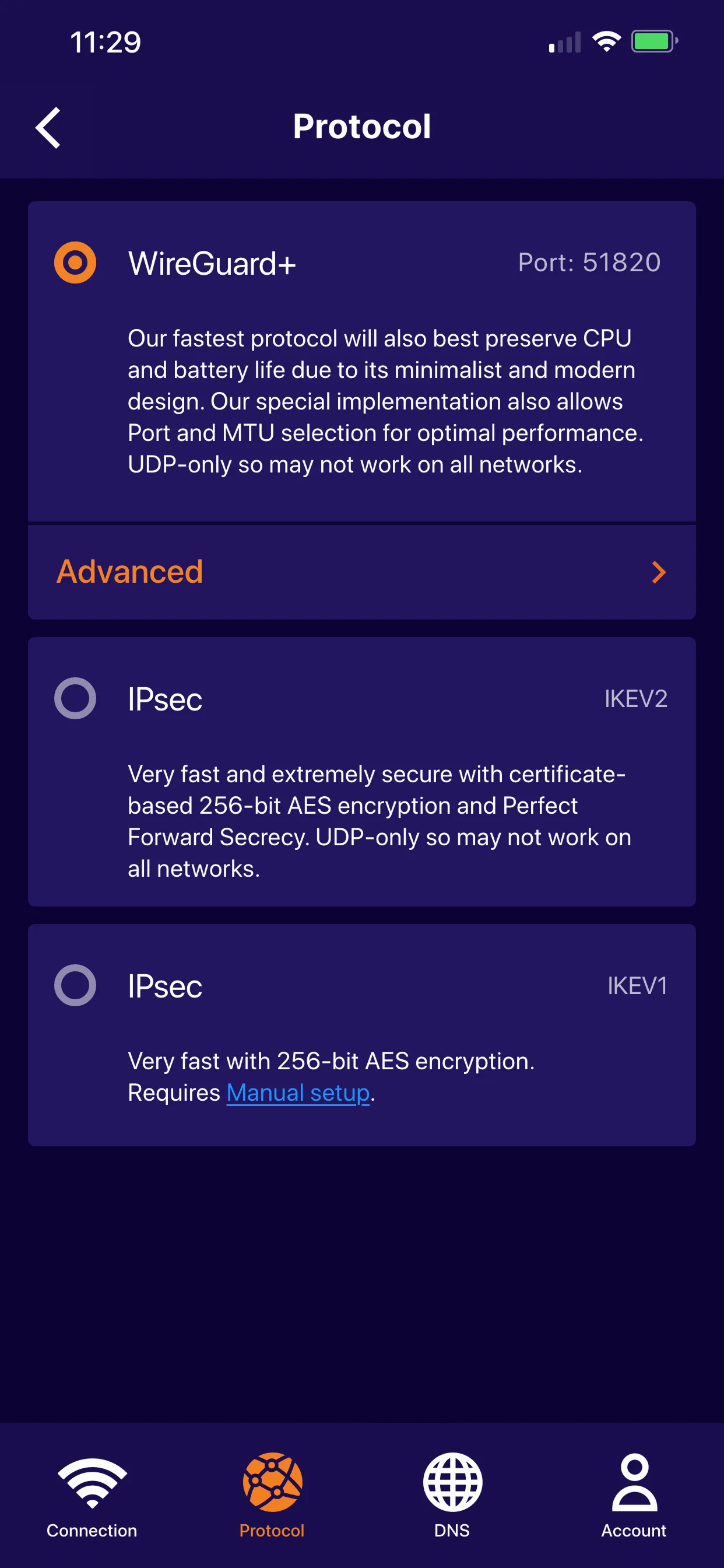 personalVPN IOS Screenshots