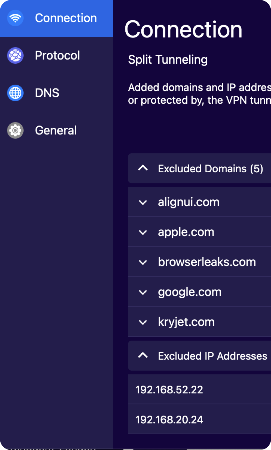 personalVPN MAC Screenshots