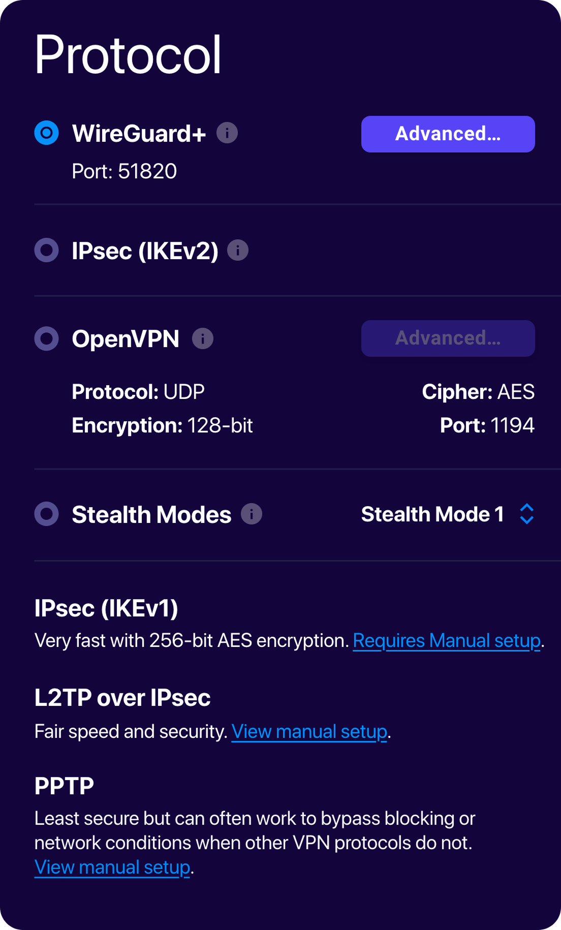 personalVPN MAC Screenshots